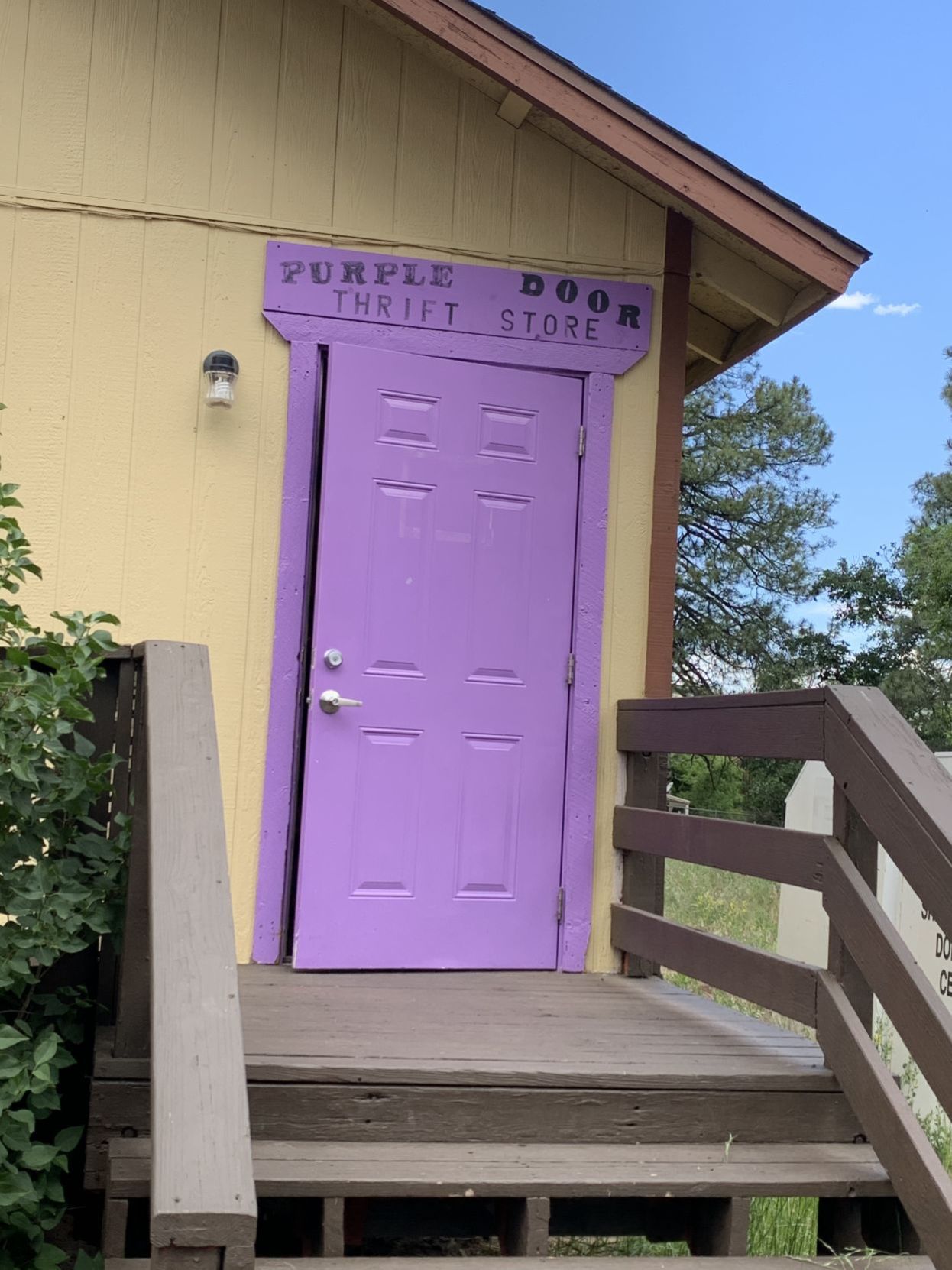 Thrift store - purple door